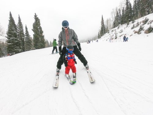 ski with baby