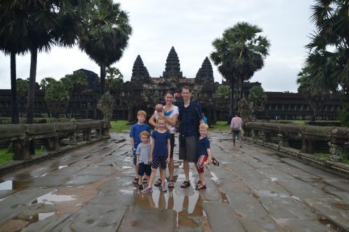 Family visit with kids to Angkor Wat