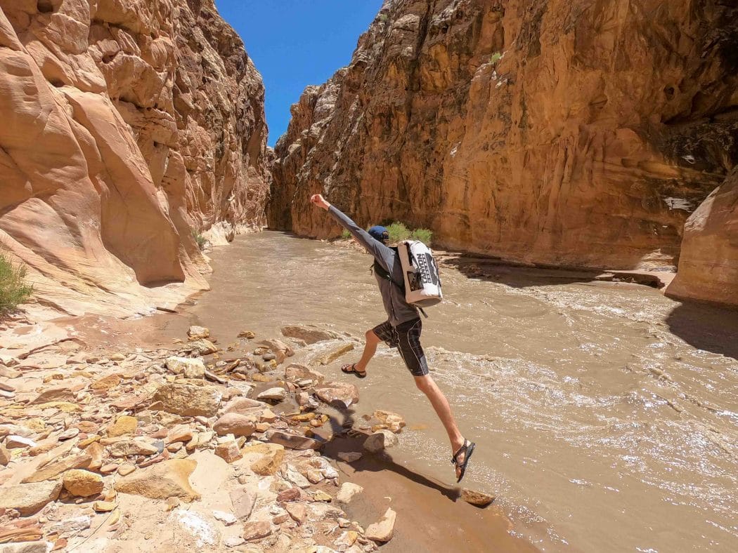 rock jumping muddy creek utah, canyon coolers