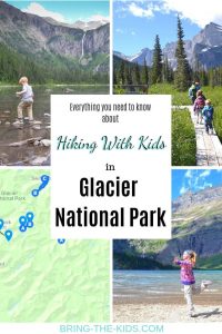 glacier national park map, hiking with kids