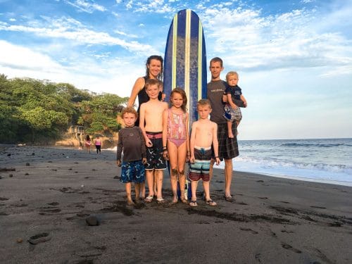 surfing with kids