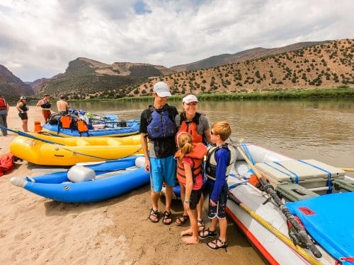 rafting green river lodore with kids