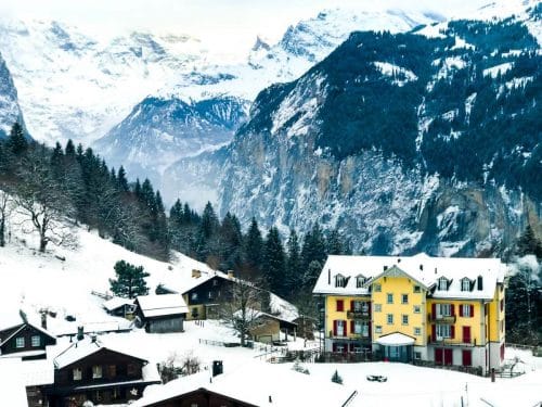 christmas skiing wengen