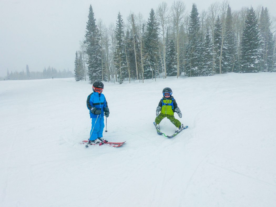 Boys skiing