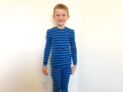 boy in stripes thermals