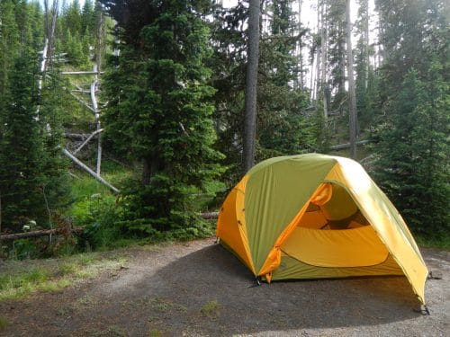 camping in yellowstone