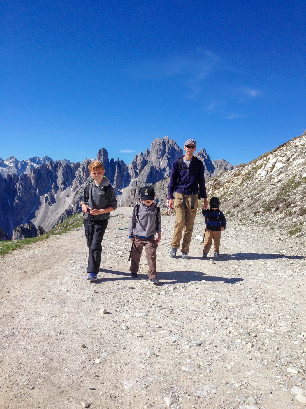 tre cime lavaredo with kids