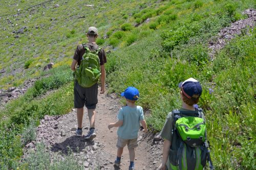 hiking with kids