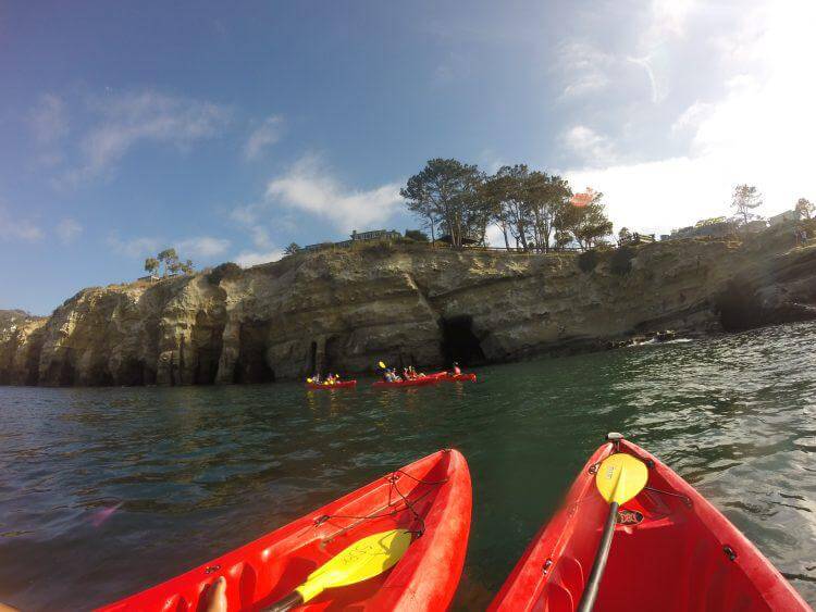 kayaking la jolla with teens