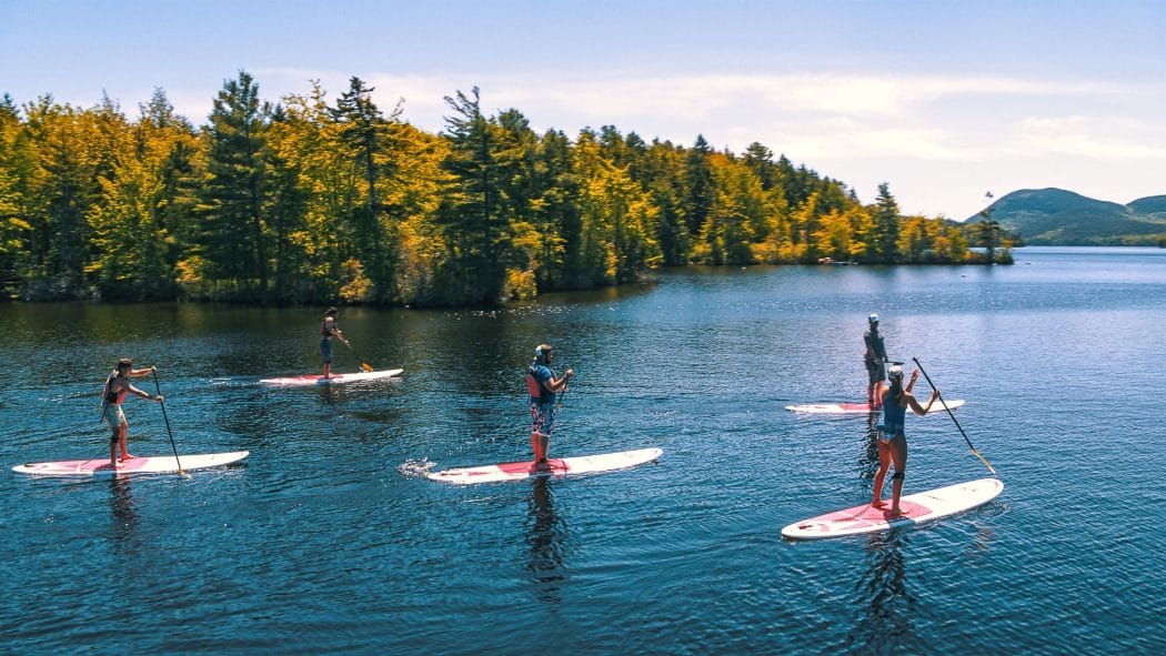 stand up paddleboard acadia with teens