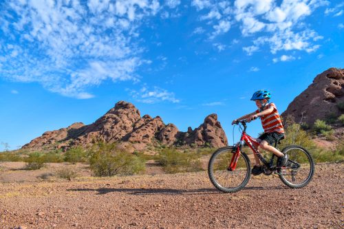 mountain biking papago park with kids