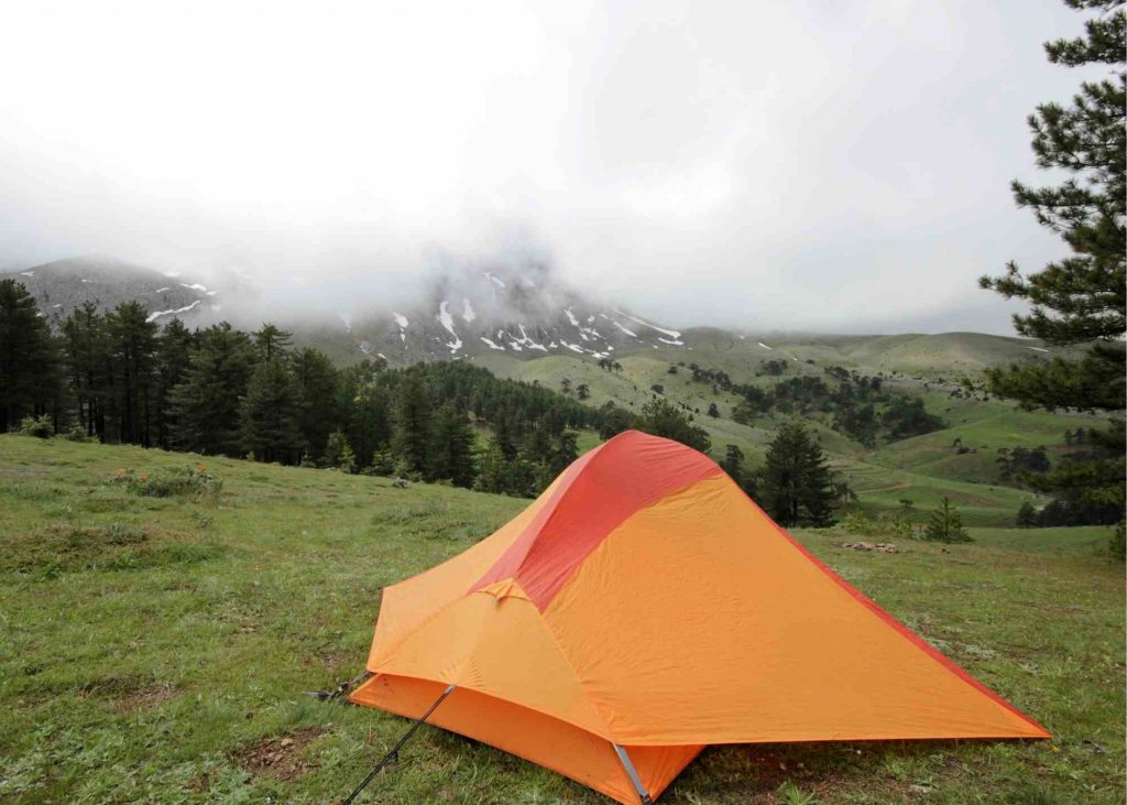 mountaintop camping with kids