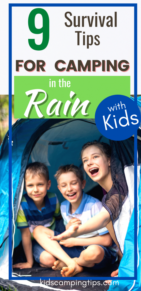 rain camping with kids