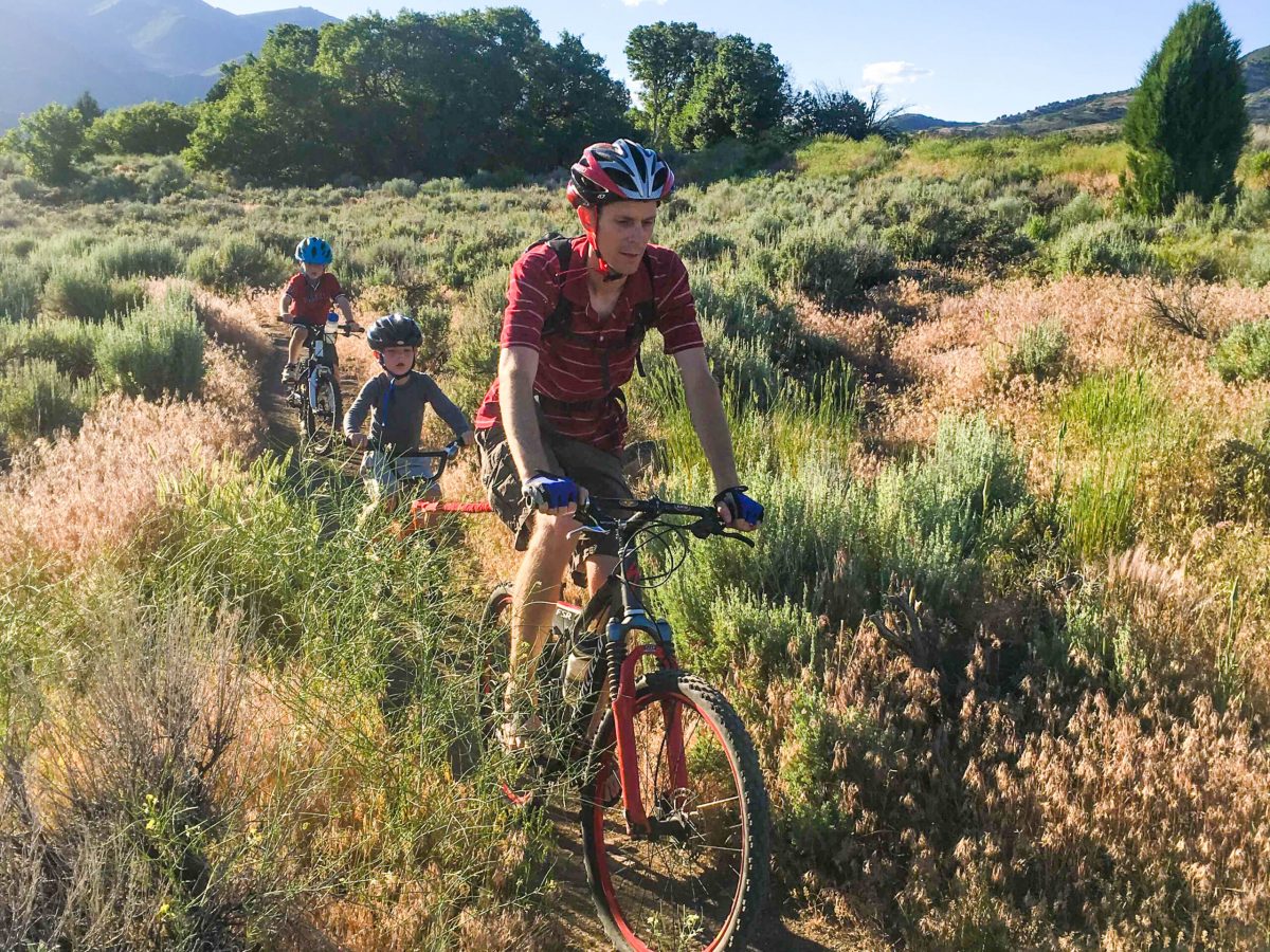 Family mountain biking