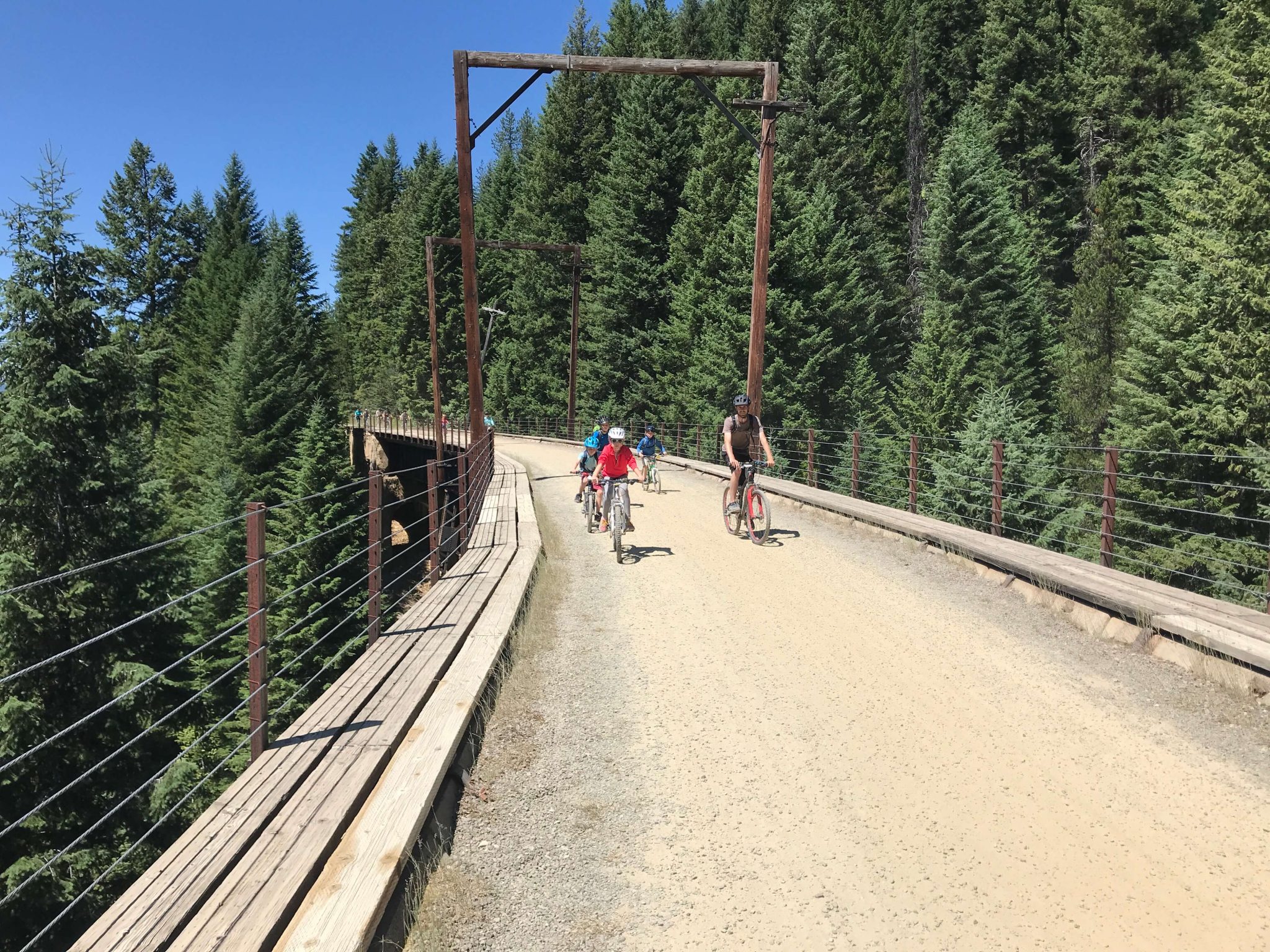 biking route of the hiawatha with kids