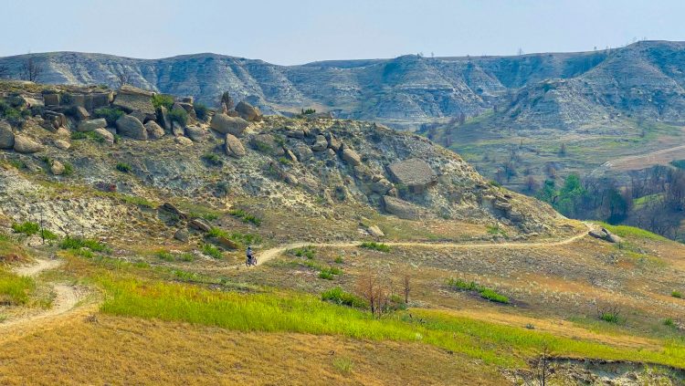 biking around Theodore Roosevelt National Park