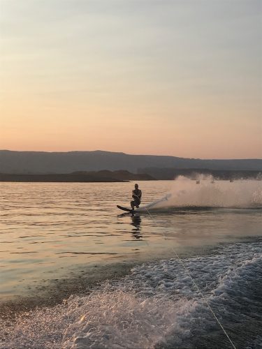 waterskiing at lake powell