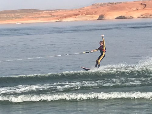 first time waterskiing at Lake Powell