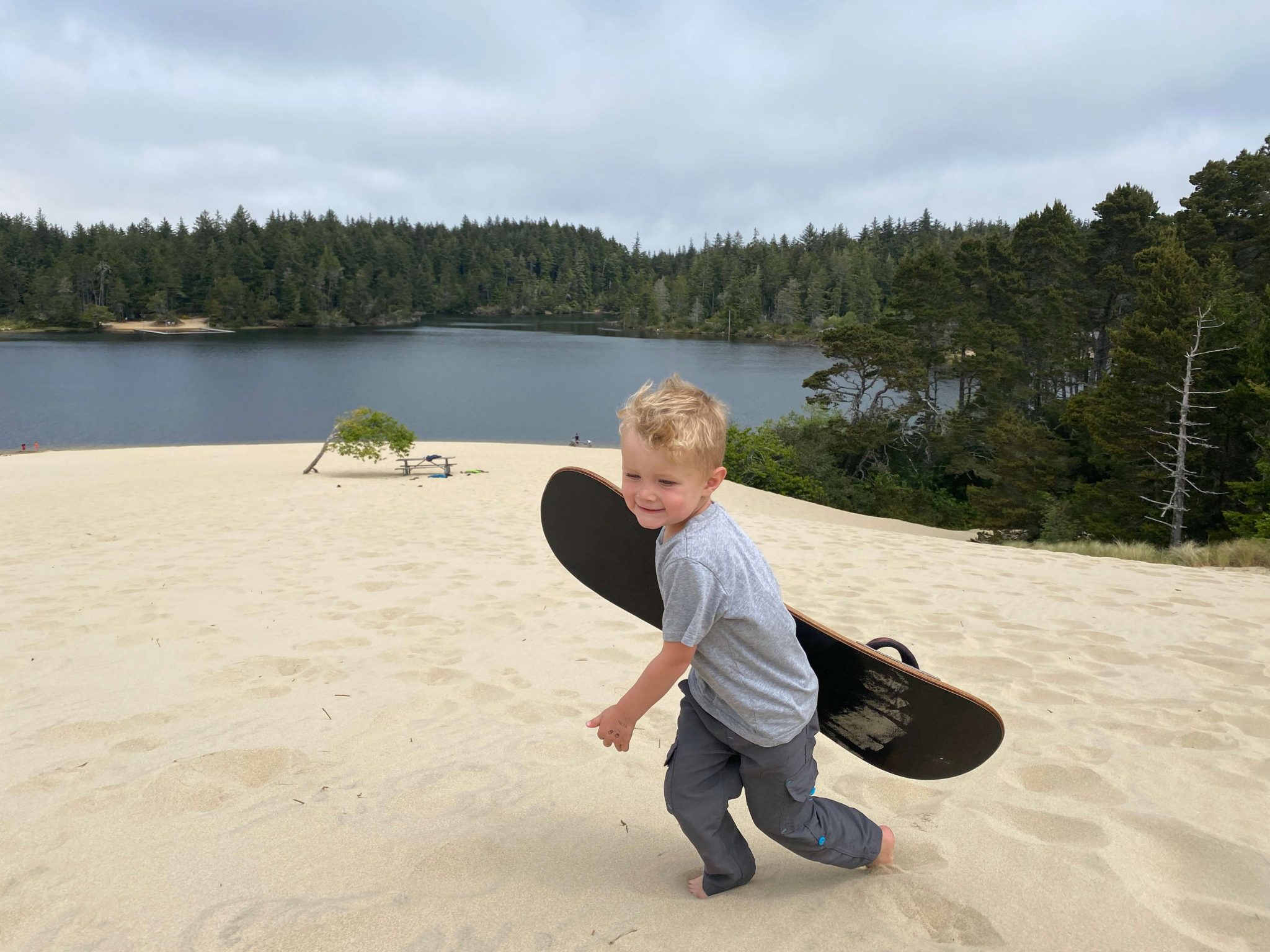 Oregon Dunes Sandboarding With Kids