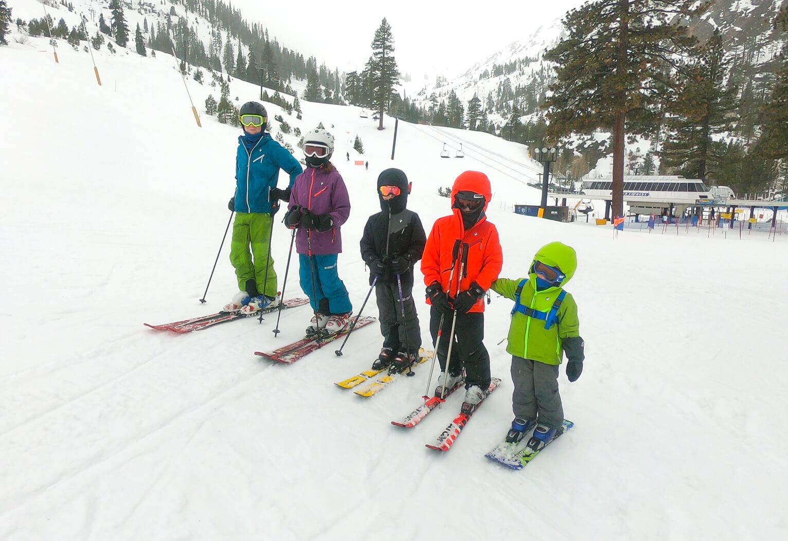 raining on the ski hill at Squaw