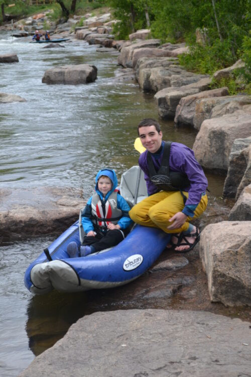 kayaking denvers confluence park with kids