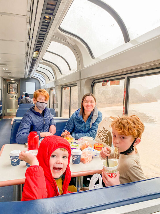 amtrak train with kids in colorado