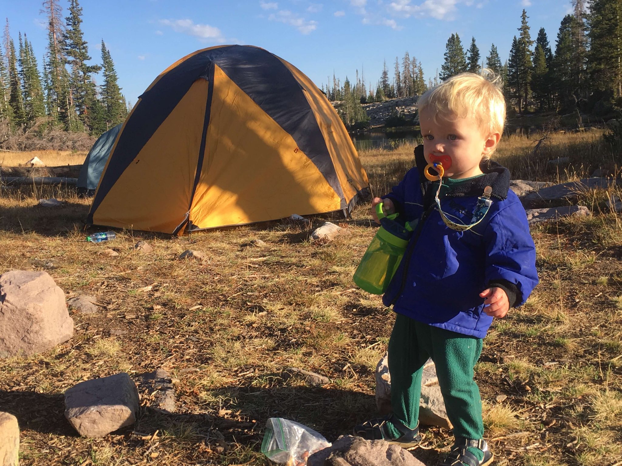 family camping with a baby