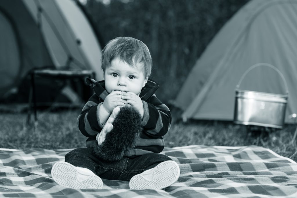 toddler plays with best camping toys