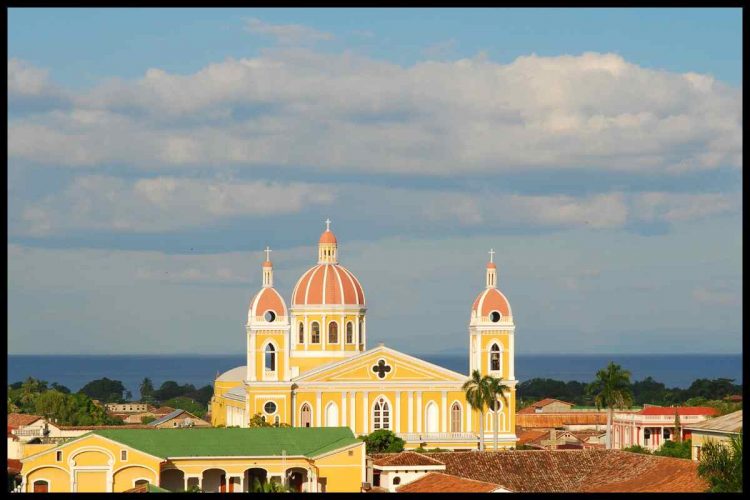 Church and lake nicaragua