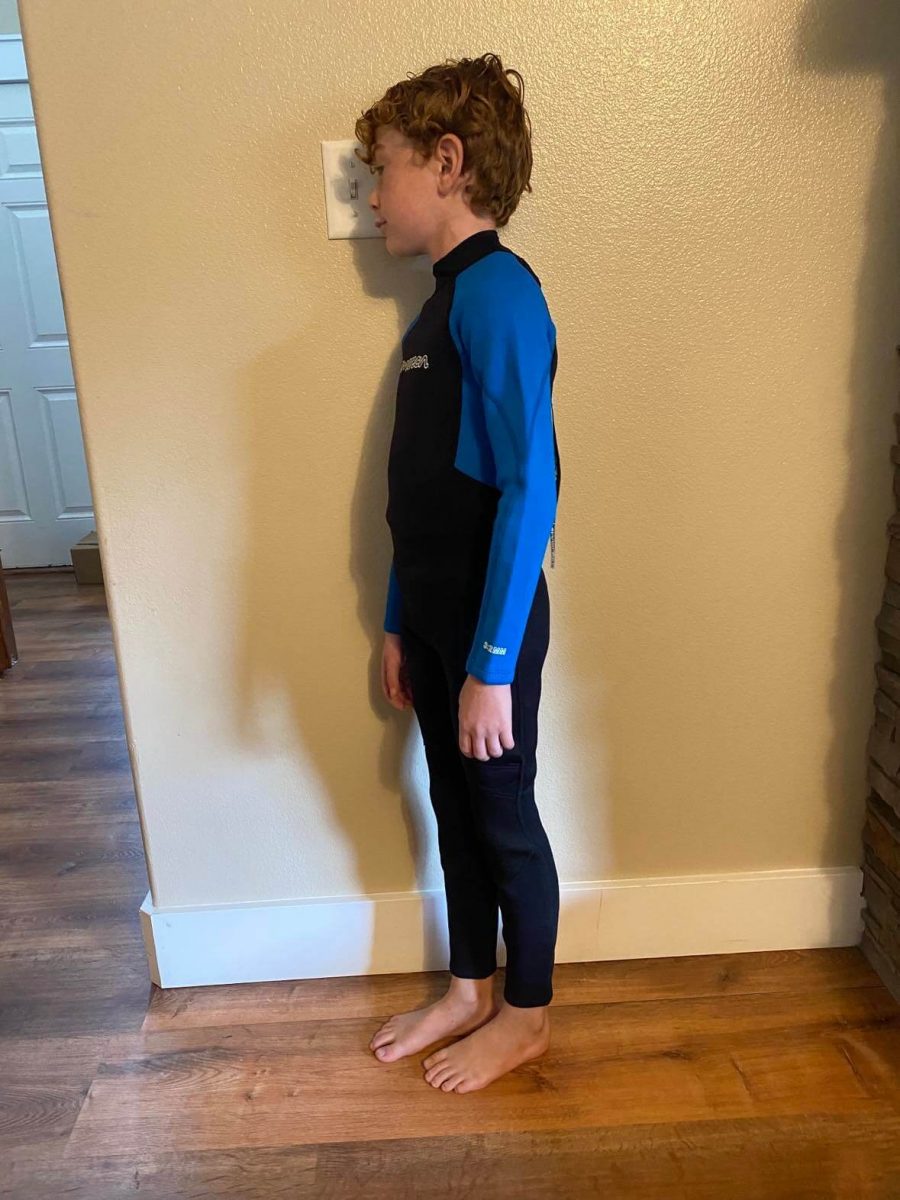 poorly fitting kids wetsuit