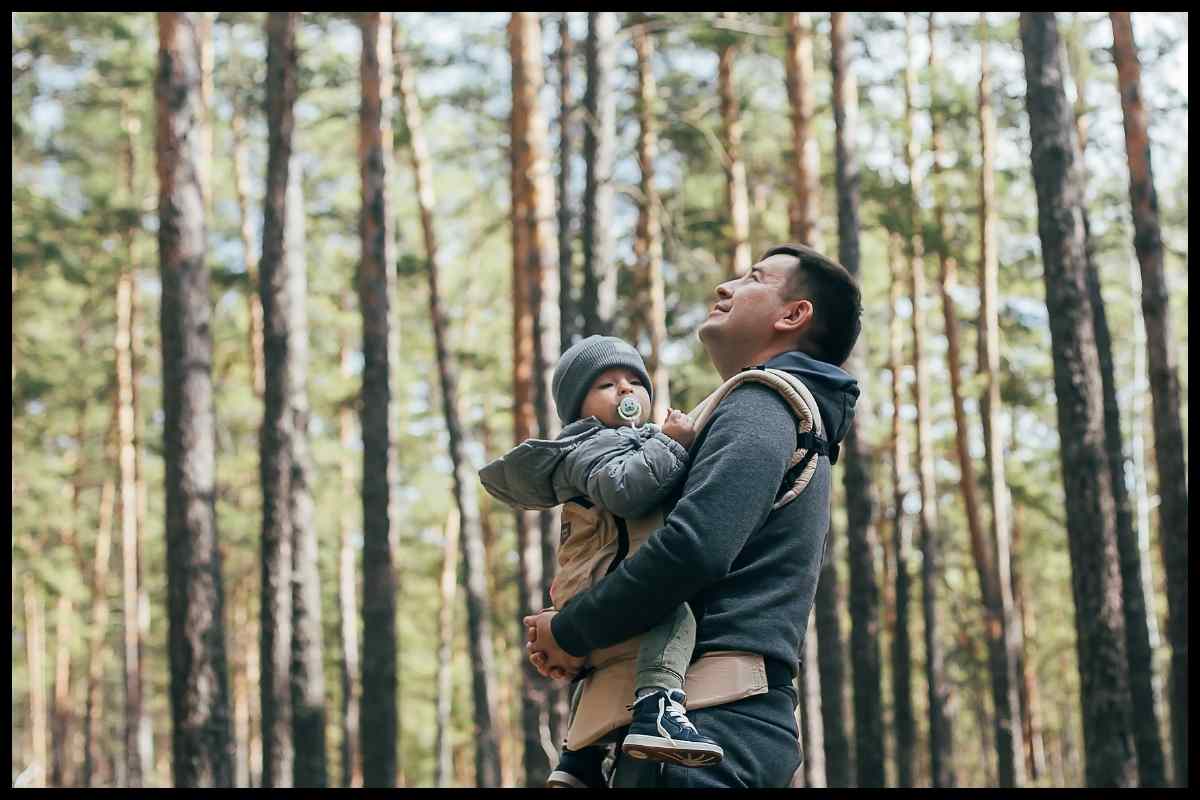 babywearing while camping