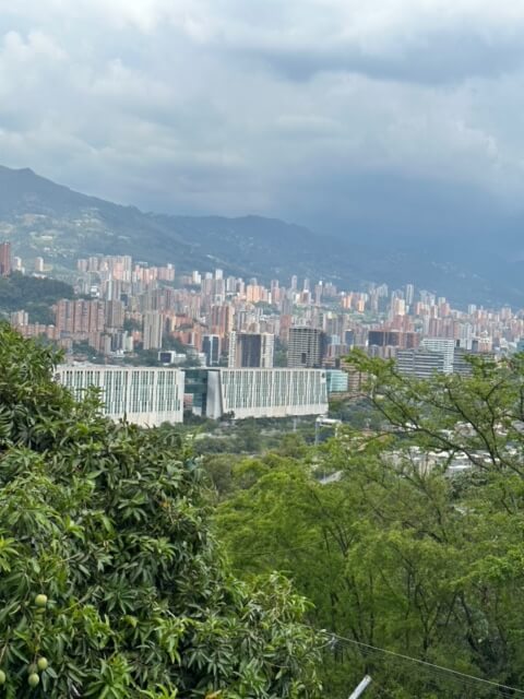 views from nutibara hill medellin