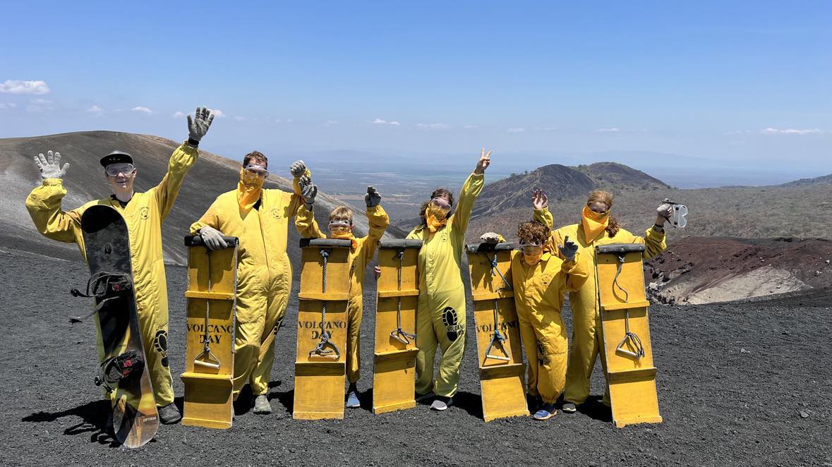 volcano boarding nicaragua leon cerro negro volcano