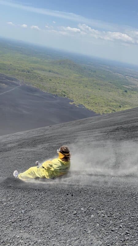 volcano boarding nicaragua leon cerro negro volcano