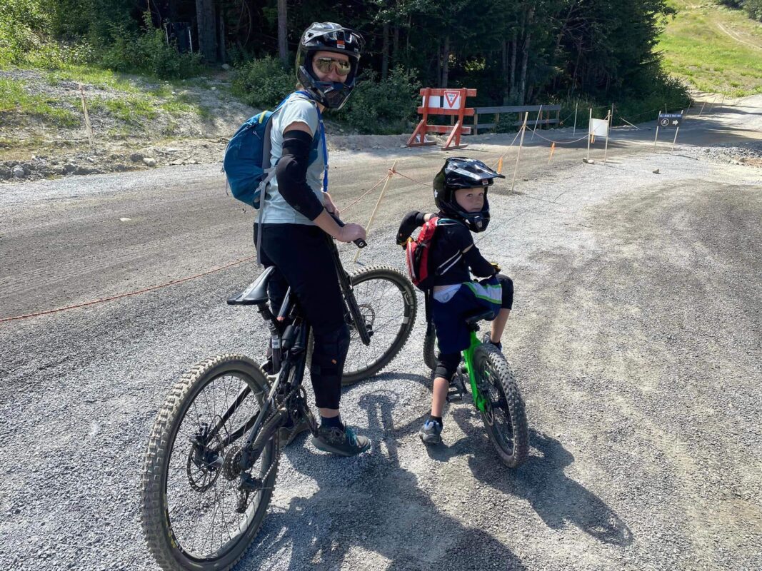 biking whistler with kids