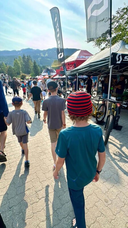 biking whistler with kids crankworx