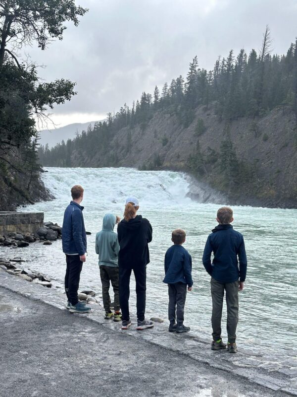 banff falls with kids