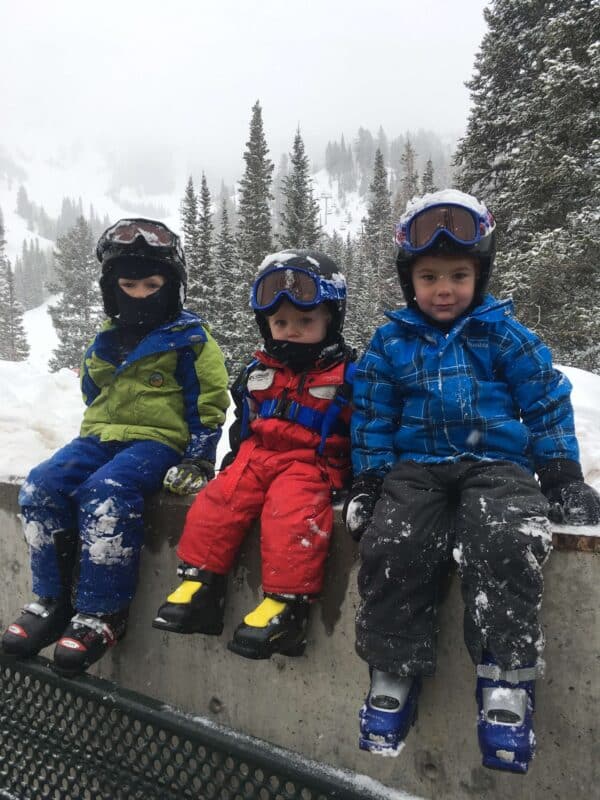 skiing with toddlers and babies